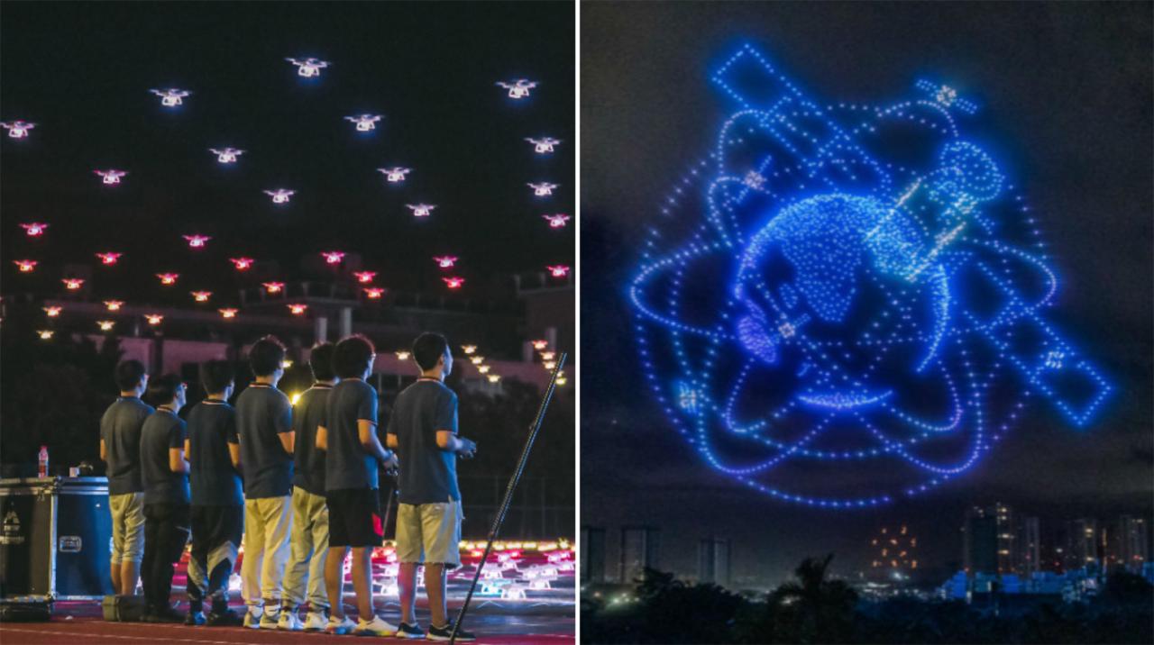 Drones heralds guinness dazzling records dronewatch wereldrecord droneshow